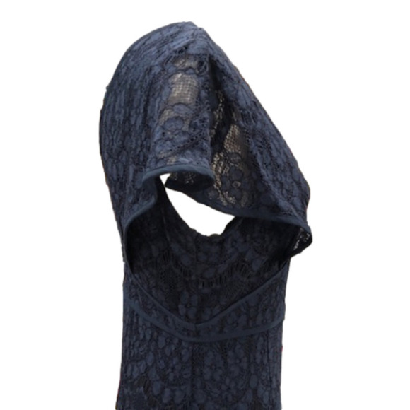 ANTHROPOLOGIE Foxiedox Clarinda Navy Lace Dress, Size Medium - Picture 7 of 16